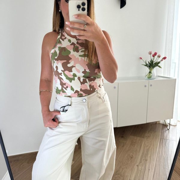 Canotta a Compression "Camo Chic" Lumina