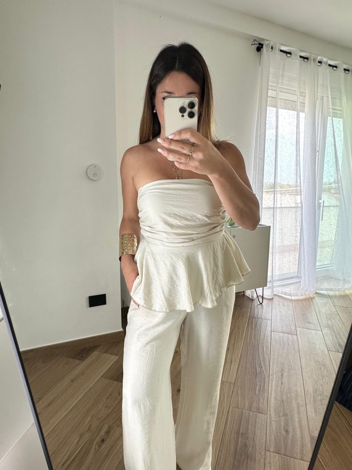 Completo "Chic Relax" in Crema